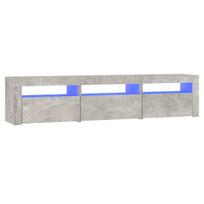 vidaXL TV spintelė su LED apšvietimu, betono pilka, 180x35x40cm