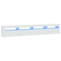 vidaXL Televizoriaus spintelė su LED apšvietimu, balta, 240x35x40cm