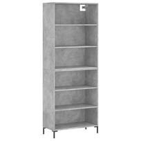 vidaXL Komoda, betono pilka, 69,5x32,5x180cm, apdirbta mediena