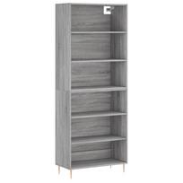 vidaXL Komoda, pilka ąžuolo, 69,5x32,5x180cm, apdirbta mediena