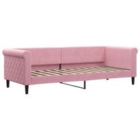 vidaXL Sofa, rožinės spalvos, 80x200cm, aksomas