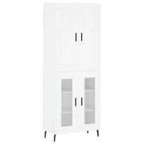 vidaXL Komoda, baltos spalvos, 69,5x34x180cm, apdirbta mediena