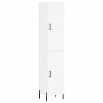 vidaXL Komoda, baltos spalvos, 34,5x34x180cm, apdirbta mediena