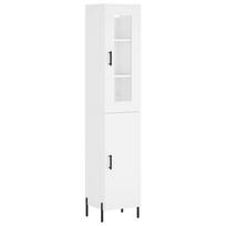 vidaXL Komoda, baltos spalvos, 34,5x34x180cm, apdirbta mediena