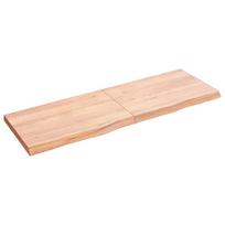 vidaXL Stalviršis, šviesiai rudas, 120x40x(2-4) cm, medienos masyvas