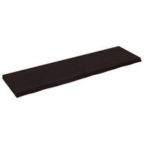 vidaXL Vonios stalviršis, tamsiai rudas, 180x50x(2-6)cm, mediena