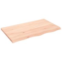 vidaXL Stalviršis, 100x60x(2-4)cm, neapdorotas ąžuolo medienos masyvas