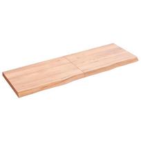 vidaXL Vonios stalviršis, šviesiai rudas, 120x40x(2-4)cm, mediena