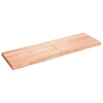 vidaXL Stalviršis, šviesiai rudas, 160x50x(2-6) cm, medienos masyvas