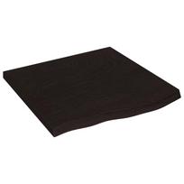 vidaXL Stalviršis, tamsiai rudas, 60x60x(2-4) cm, ąžuolo masyvas