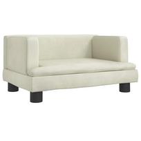 vidaXL Vaikiška sofa, kreminės spalvos, 60x40x30cm, aksomas