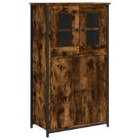vidaXL Komoda, dūminio ąžuolo spalvos, 62x32x106,5cm, apdirbta mediena