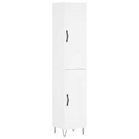 vidaXL Komoda, baltos spalvos, 34,5x34x180cm, apdirbta mediena