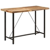 vidaXL Baro stalas, 150x70x107cm, mango medienos masyvas ir geležis