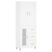 vidaXL Komoda, baltos spalvos, 69,5x34x180cm, apdirbta mediena