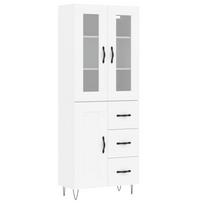 vidaXL Komoda, baltos spalvos, 69,5x34x180cm, apdirbta mediena