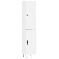 vidaXL Komoda, baltos spalvos, 34,5x34x180cm, apdirbta mediena