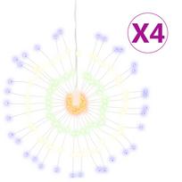 vidaXL Kalėdiniai šviestuvai fejerverkai, 4vnt., 140 spalvotų LED