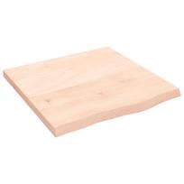 vidaXL Stalviršis, 60x60x(2–4)cm, neapdorotas ąžuolo medienos masyvas