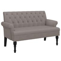 vidaXL Suoliukas su atlošu, taupe spalvos, 120x62x75,5cm, audinys