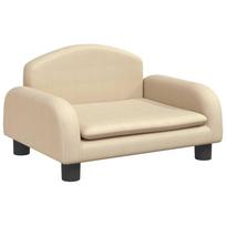vidaXL Vaikiška sofa, kreminės spalvos, 50x40x30cm, audinys