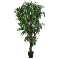 vidaXL Dirbtinis mango medis, žalios spalvos, 80 cm, 300 lapų