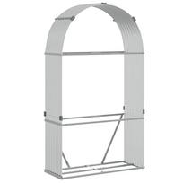 vidaXL Malkų stovas, sidabrinis, 120x45x210cm, galvanizuotas plienas