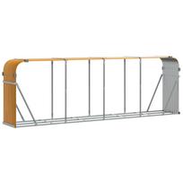 vidaXL Malkų stovas, medžio išvaizda, 300x45x100cm, galvanizuotas plienas