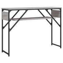 vidaXL Konsolinis staliukas su lentyna, pilkas, 105x30x75cm, mediena
