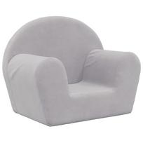 vidaXL Vaikiška sofa, šviesiai pilkos spalvos, minkštas pliušas
