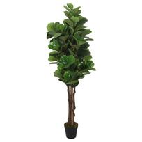 vidaXL Dirbtinis lyralapis fikusas, žalios spalvos, 80cm, 96 lapai
