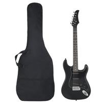 vidaXL Elektrinė gitara pradedantiesiems su dėklu, juoda, 4/4 39"