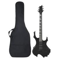 vidaXL Elektrinė gitara pradedantiesiems su dėklu, juoda, 4/4 39"