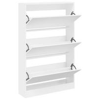 vidaXL Spintelė batams, baltos sp., 80x21x125,5cm, apdirbta mediena