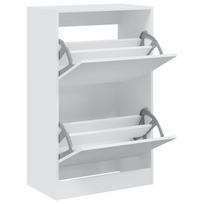 vidaXL Spintelė batams, baltos spalvos, 60x34x96,5cm, apdirbta mediena