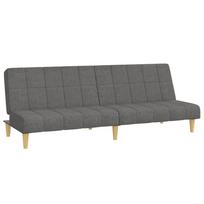 vidaXL Dvivietė sofa-lova, šviesiai pilkos spalvos, audinys