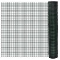 vidaXL Vielinis tinklas, žalias, 10x1m, cinkuotas ir dengtas PVC