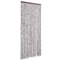 vidaXL Užuolaida nuo musių, ruda ir smėlio, 100x200cm šenilis