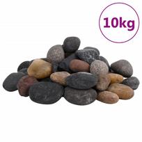 vidaXL Poliruoti akmenukai, įvairių spalvų, 10kg, 5–8cm