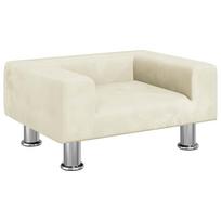 vidaXL Vaikiška sofa, kreminės spalvos, 50x40x26,5cm, aksomas