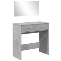 vidaXL Kosmetinis staliukas su veidrodžiu, betono pilkas, 80x39x80cm