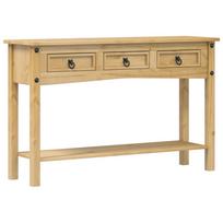 vidaXL Konsolinis staliukas „Corona“, 114x34,5x73 cm, pušies masyvas