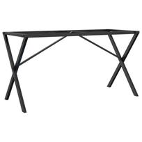 vidaXL Valgomojo stalo kojos, 140x60x73cm, plieninis, X formos rėmas