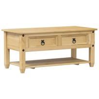 vidaXL Kavos staliukas su stalčiais Corona, 100x48x45cm, pušis