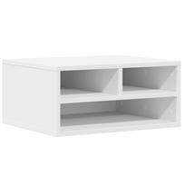 vidaXL Spausdintuvo stovas, baltas, 49x40x22,5cm, apdirbta mediena