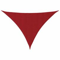 vidaXL Burė nuo saulės, raudona, 3x4x4m, oksfordo audinys, trikampė