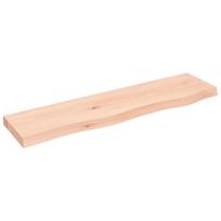vidaXL Sieninė lentyna, 80x20x4cm, neapdorotas ąžuolo medienos masyvas