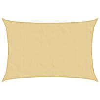 vidaXL Burė nuo saulės, smėlio, 5x3,5m, 100% oksfordo poliesteris