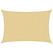 vidaXL Burė nuo saulės, smėlio, 6x4m, 100% oksfordo poliesteris