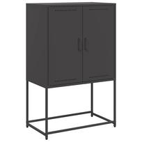 vidaXL Komoda, juodos spalvos, 68,5x38,5x107cm, plienas
